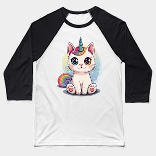 Unicorn Cat Baseball T-Shirt